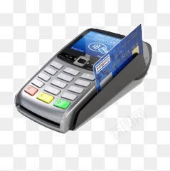 银行卡pos机png免抠素材_88icon https://88icon.com pos机 扫码 蓝色 银行卡