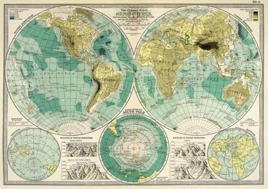 地球和世界地图背景背景