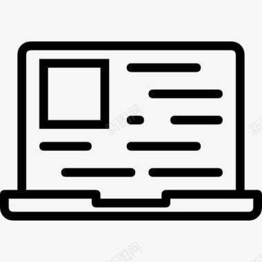 电子商务笔记本电脑图标图标