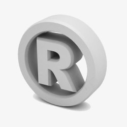 圆形R商标素材