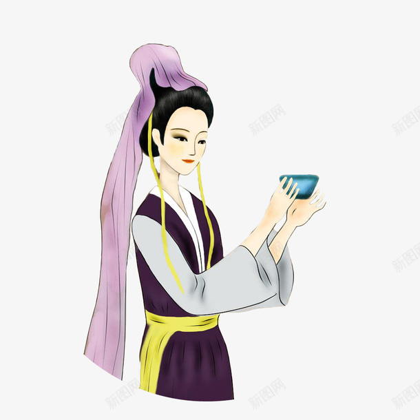 卡通红楼梦妙玉斟茶插画png免抠素材_88icon https://88icon.com 人物 卡通 妙玉 插画 斟茶 红楼梦 道姑 金陵十二钗