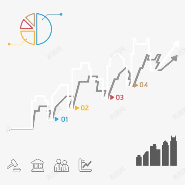 PPT元素png免抠素材_88icon https://88icon.com PPT元素 信息 分类 商业 商务 数字 数据 爬坡 箭头 统计