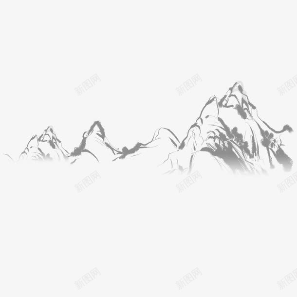 水墨大山png免抠素材_88icon https://88icon.com 中国风 大山 水墨