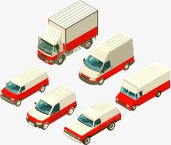 商务小货车运输交通矢量图素材