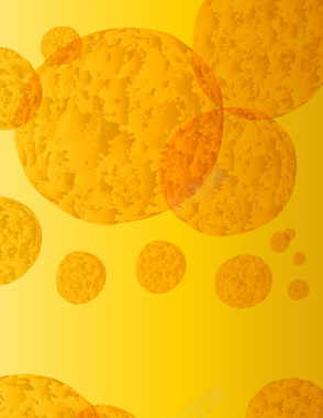创意饼干黄色海报封面背景矢量图背景