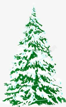 绿色清新圣诞树装饰素材