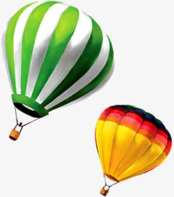 彩色卡通节日漂浮热气球素材