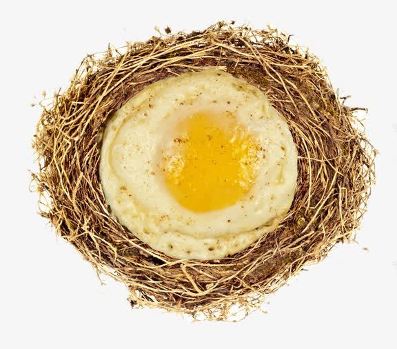 创意鸟巢中的煎鸡蛋png免抠素材_88icon https://88icon.com 创意鸟巢中的煎鸡蛋 食品 鸡蛋