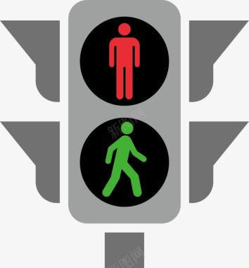 红灯停绿灯行红绿灯行人图标图标
