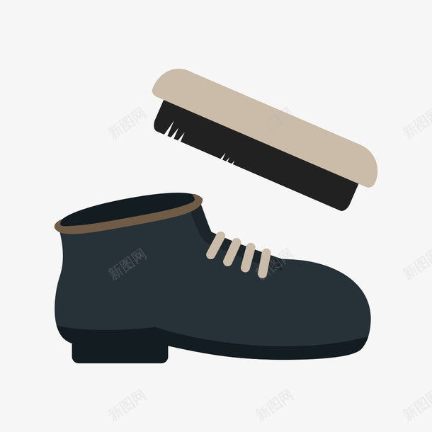 鞋刷和鞋子卡通图png免抠素材_88icon https://88icon.com 刷子 刷鞋 卡通 卫生 清洁 简图 鞋子 鞋带