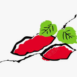 卡通手绘美味红薯蔬菜插画素材