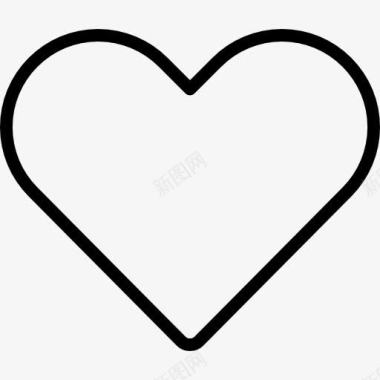 爱一生像心脏轮廓图标图标