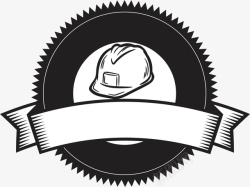 工人力量五一手绘劳动工具安全帽标贴矢量图高清图片