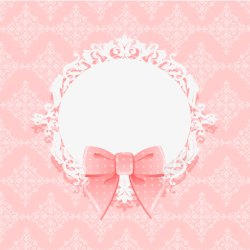 粉色蝴蝶结装饰背景矢量图素材