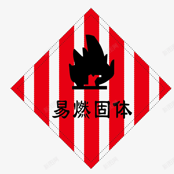 红色易燃标志矢量图eps免抠素材_88icon https://88icon.com 固体 易燃 标志 红色 矢量图