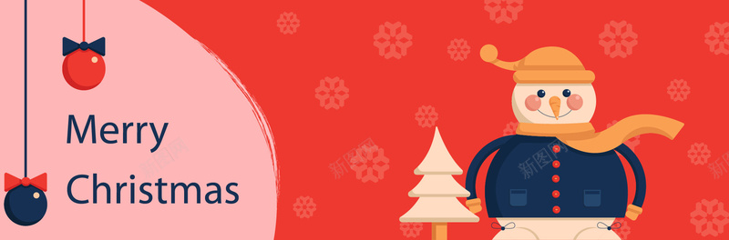 卡通小雪人背景矢量图ai设计背景_88icon https://88icon.com 卡通 圣诞 手绘 海报banner 童趣 雪人 雪花 矢量图