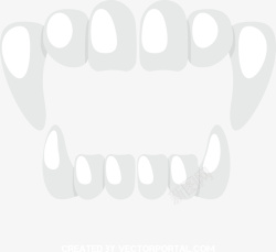 搞怪牙齿白色牙齿矢量图高清图片