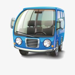 原装出口非洲蓝色公共汽车素材