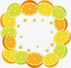 水果橙子边框矢量图素材