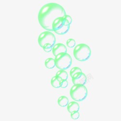 绿色泡泡效果元素素材
