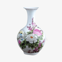牡丹花图案花瓶素材