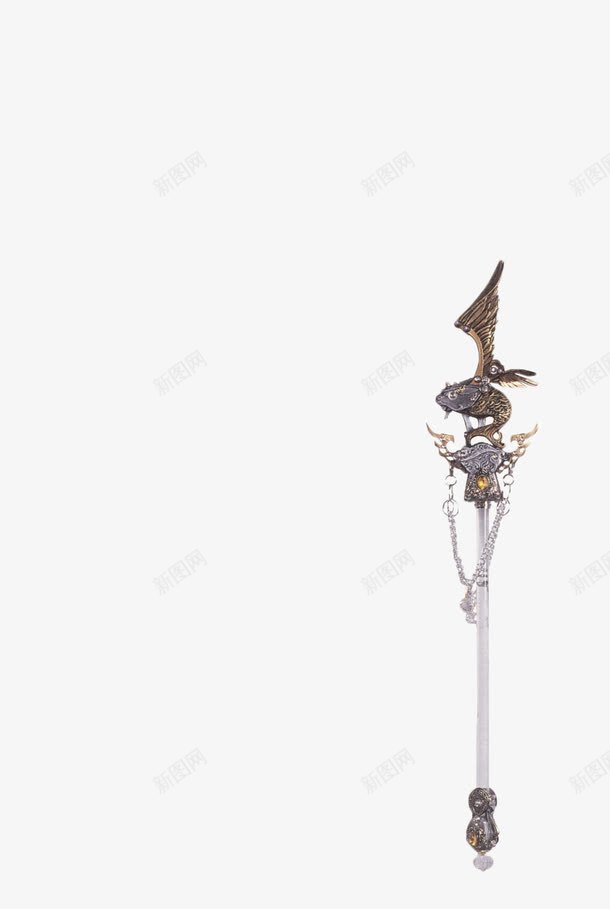 魔法杖png免抠素材_88icon https://88icon.com 中国风 水墨 魔杖