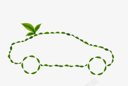 环保绿叶汽车素材