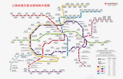上海轨道交通运营线路图素材