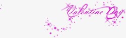 ValentinesDay紫色情人节花体字海报背景素材