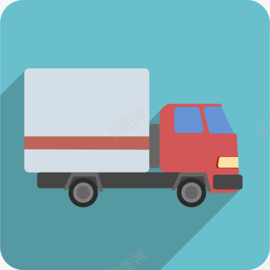 物流货车卡通货车行驶的货车图标图标