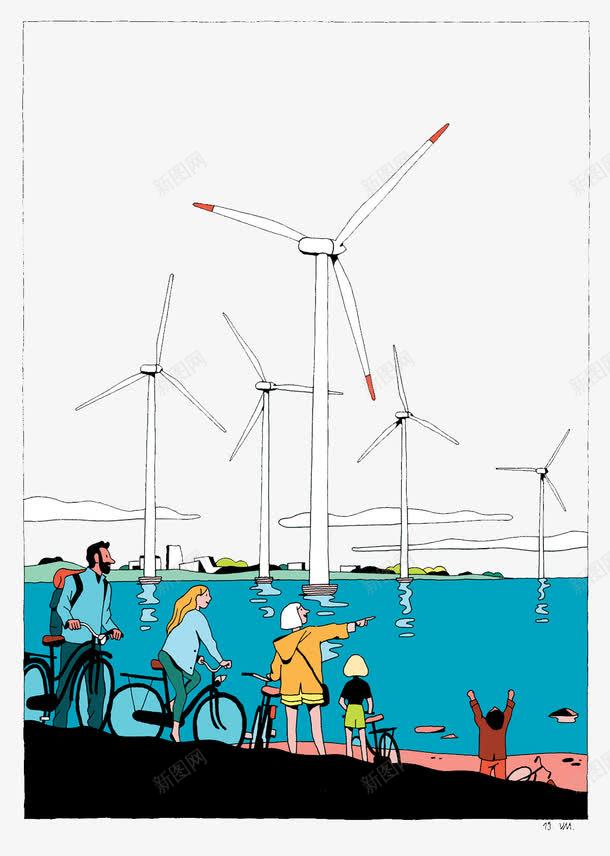 海边的风景png免抠素材_88icon https://88icon.com 人物 海边 风的发电机