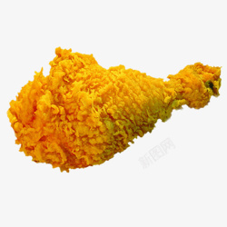 黄色质感装饰炸鸡素材