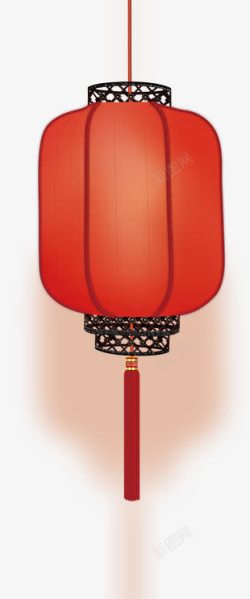中国风大红色灯笼素材