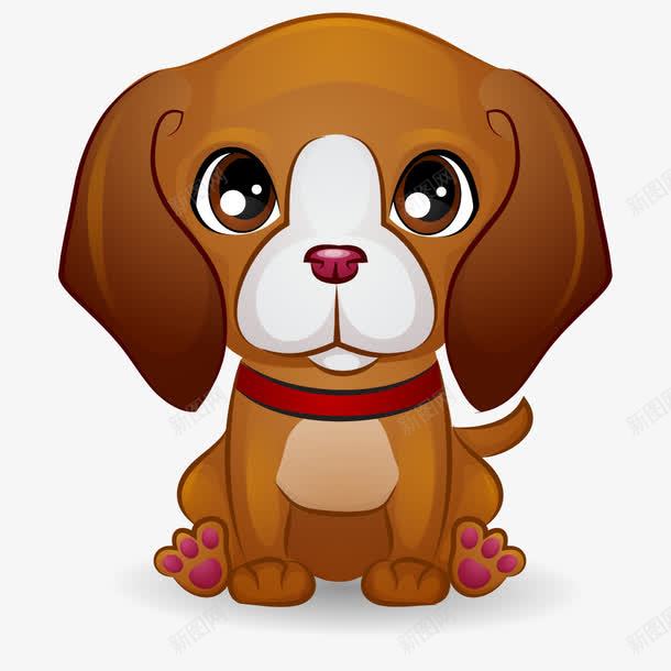 棕白色的金毛犬png免抠素材_88icon https://88icon.com 创意 卡通 商务 坐在地上 手绘 棕白色 金毛犬