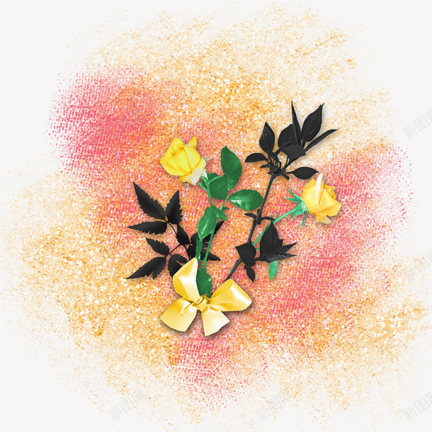 水墨花卉图案png免抠素材_88icon https://88icon.com 墨画 植物 水墨 花卉 装饰图案