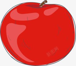 一个红苹果矢量图素材