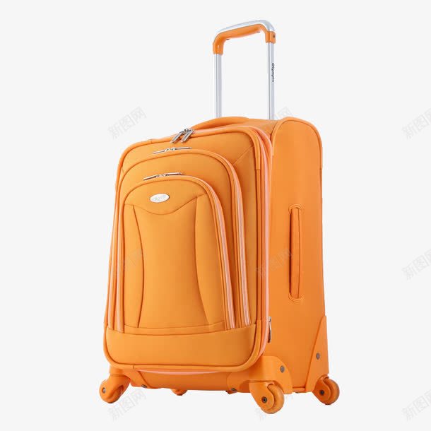 橙黄色布面拉杆箱png免抠素材_88icon https://88icon.com 产品实物 布面 拉杆箱 旅行箱 橙黄色