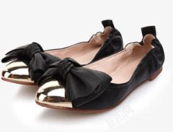 黑色女鞋平底鞋产品素材