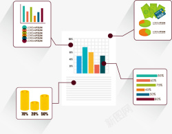 柱形图分析矢量图素材