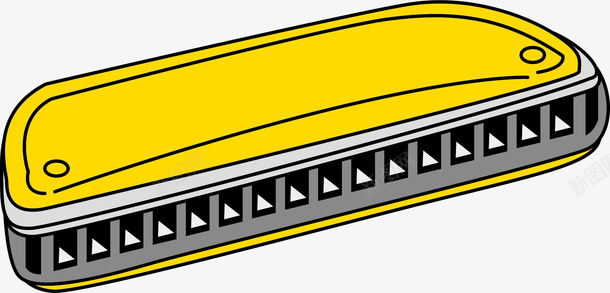 黄色迷你风格口琴矢量图eps免抠素材_88icon https://88icon.com 乐器 卡通口琴 口琴 口琴乐器 矢量口琴 黄色口琴 矢量图