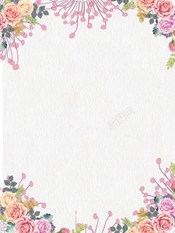 水密码BB霜粉色矢量插画花卉夏季新品海报背景高清图片