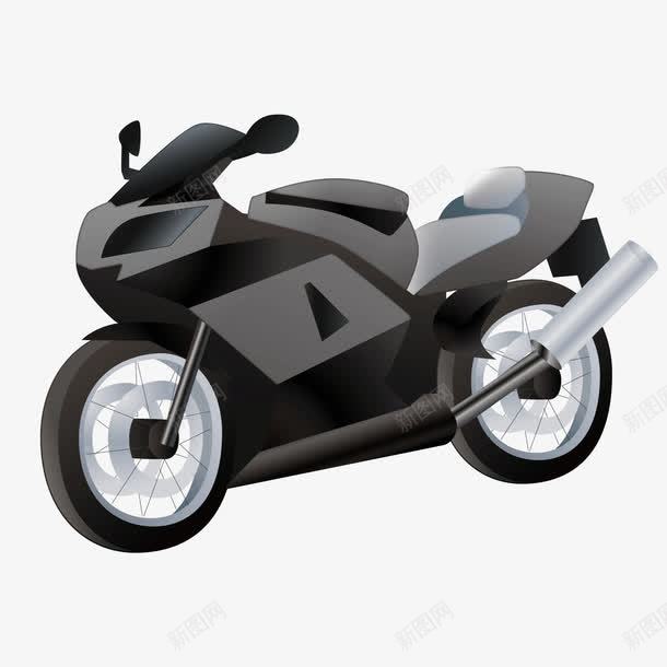 专车黑色摩托车png免抠素材_88icon https://88icon.com 专车 摩托车 黑色