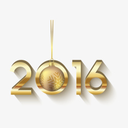 金色2016矢量图素材