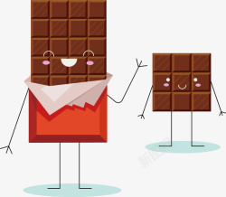创意巧克力块矢量图素材