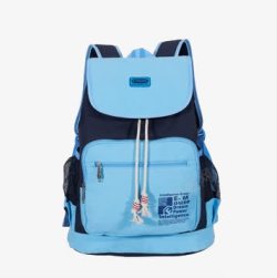韩版蓝色小背包素材