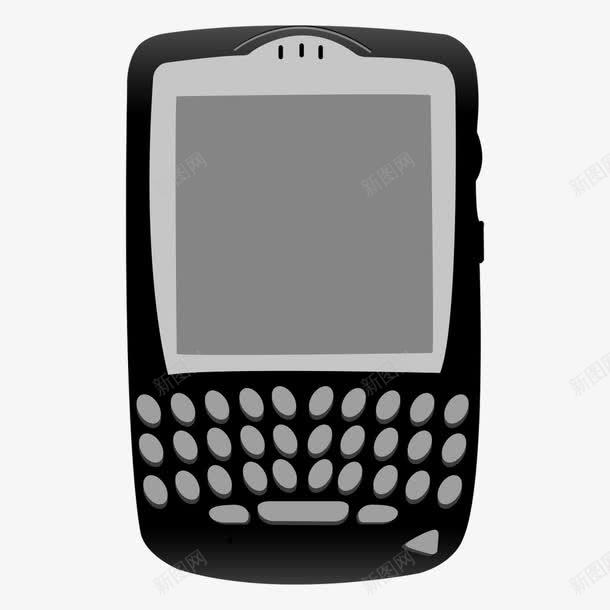 黑色全键盘手机png免抠素材_88icon https://88icon.com 全键盘 矢量手机 黑色手机 黑莓手机
