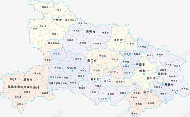湖北省地图png免抠素材_88icon https://88icon.com 中国 免抠 地图 湖北