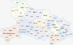 湖北省地图素材