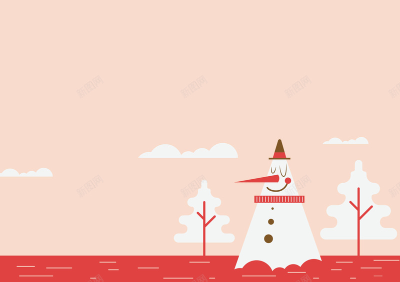圣诞节雪花海报背景矢量图ai设计背景_88icon https://88icon.com 卡通 圣诞 手绘 童趣 雪人 矢量图