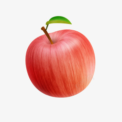 单个苹果正面素材